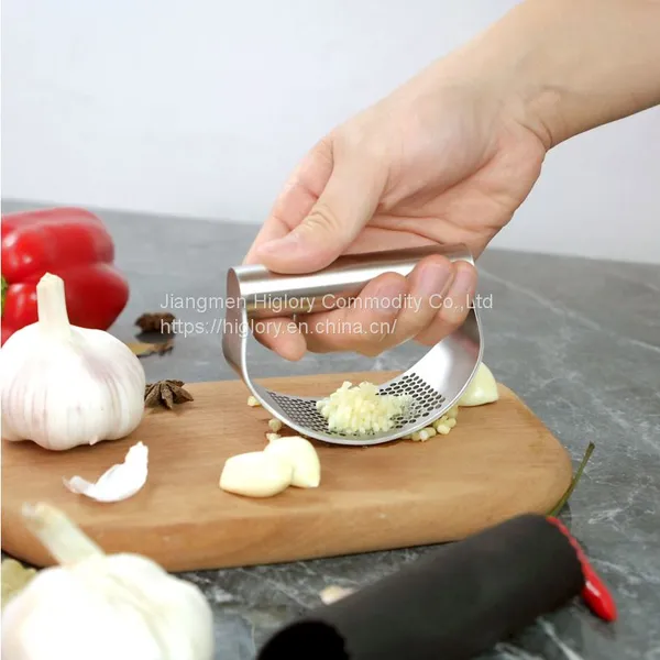 100% Stainless Steel Garlic Press Rocker, Garlic Rocker Crusher Garlic Chopper Mincer Press photo-5