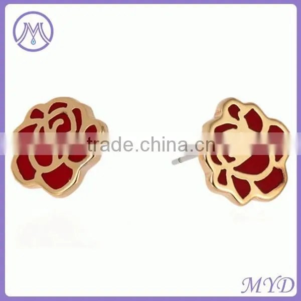 Wholesale Heart Shaped Pink Crystal Rhinestone Stud Earrings photo-4
