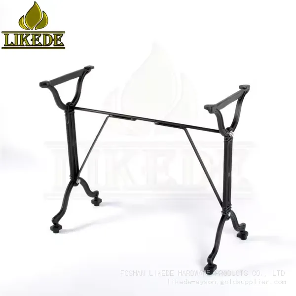 Classic Cross Legs Cast Iron Furniture Table Base & Frame Double Design Living Room Workshop Laundry Hospital Home Office Use photo-3