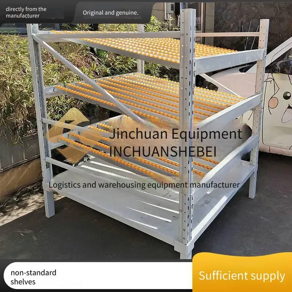 jinchuan non-standard steel flow rack, core warehousing equipment for lean production, heavy-duty sliding, efficient picking