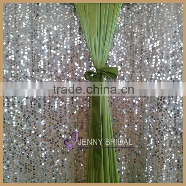 BCK089 Wholesale High Quality Customize Size Shiny Silver Sequin Event Party Backdrop for Weeding Decoration Quality Choice photo-2
