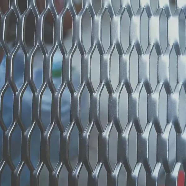 Customized Expanded Metal Mesh in Gold/Silver/Black Colors for Office Building Facades photo-1