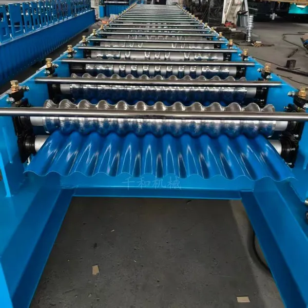 Color Steel Tile Water Ripple Pressure Tile Machine External Wall Panel IBR Arc Tile Forming Machine photo-3