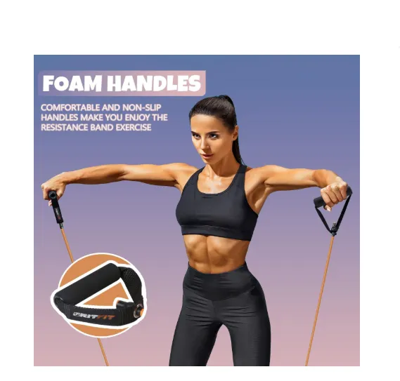 Latex Tubing Exerciser With Soft Handles Resistance photo-3