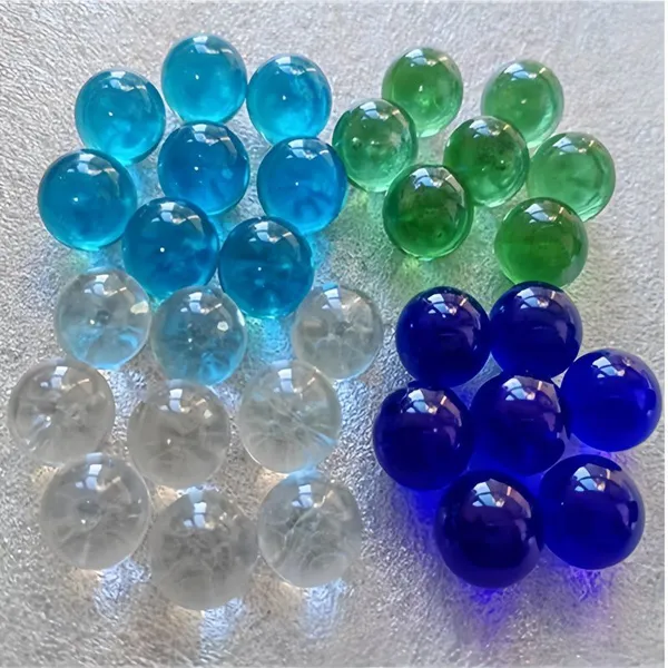 Colored Glass Beads 14mm x 16mm x 25mm Glass Marbles Galactic Jewelry Glass Balls photo-2