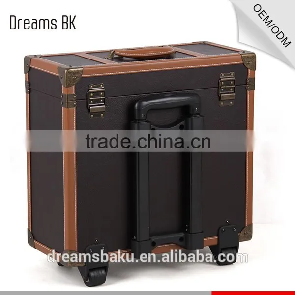 Professional Make-up Case, Hair Stylist Cosmetic Display Case With Trolley and Many Trays photo-3