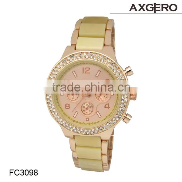 Fashion Lady Watch, Alloy Watch With Diamond, Luxury Alloy Gold Watch