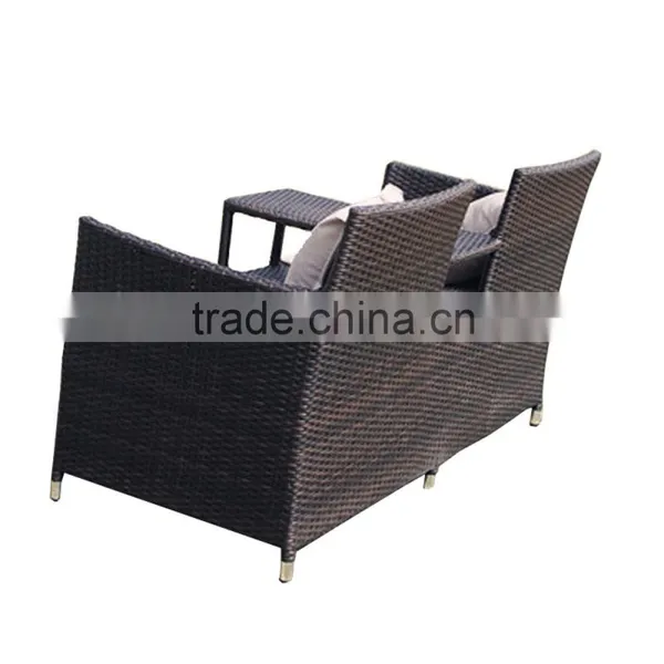 Classical New Design Outdoor Leisure Double Couple Cushions For Cheap Wicker Rattan Chair photo-3
