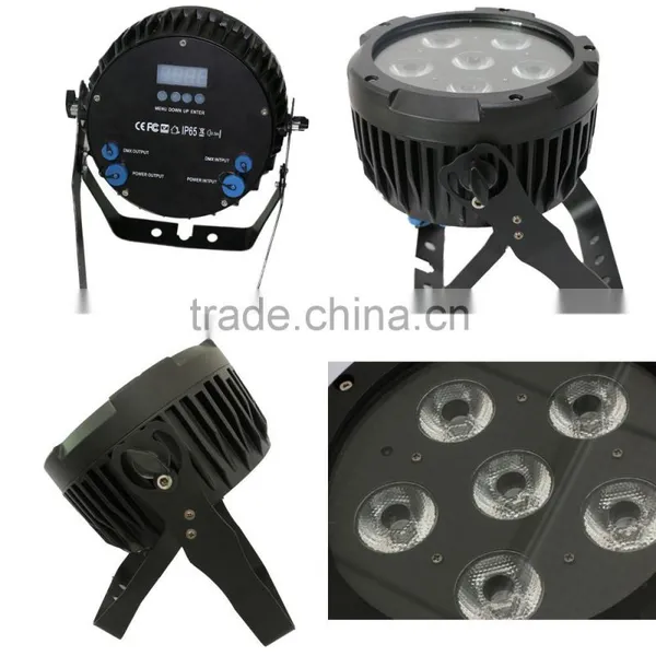 DMX512 Led Stage Par Light 6pcs 15w RGBWA 7in1 Outdoor Lighting photo-5