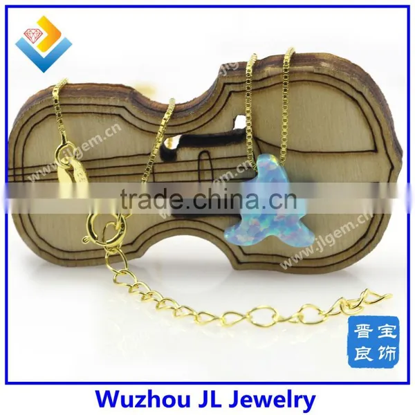 Synthetic S925 Silver 18K Chain Sea Star Opal Necklace With High Quality for Dresses Jewelry photo-4