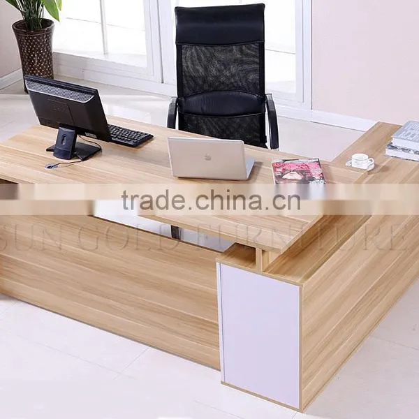 Modern Luxury Office u Shape Desks,computer Table With Bookshelf (SZ-ODB355) photo-3