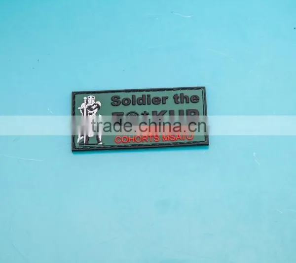 Custom 3d pvc rubber badge/rubber patch/silicone patch
