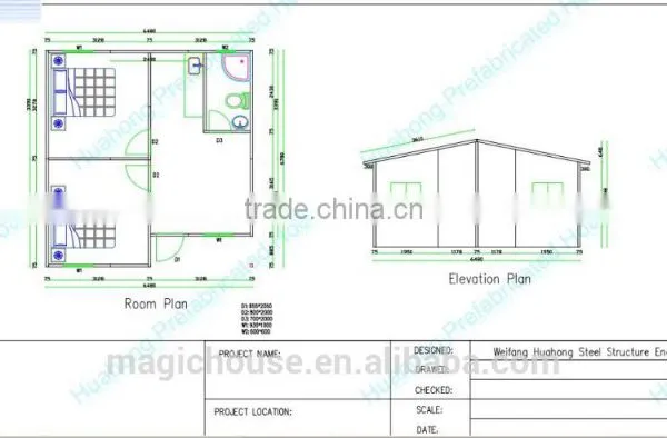 Qutalitified EPS House/light Steel Structure Dormitory/low Cost Two Bedroom photo-3