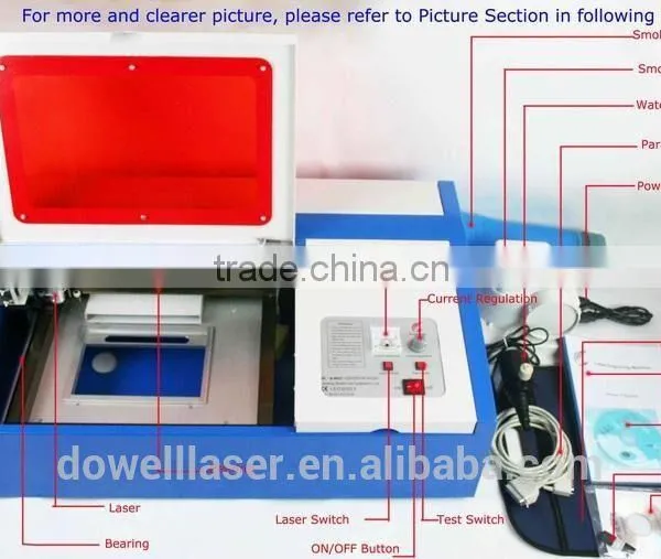 Small and Cheap CO2 Laser Engraving Machine With CE,FDA Certification of Dowell photo-3