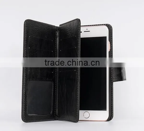 Personalized Mobile Phone Wallet Card Holder Leather Case for i6 Plus photo-2