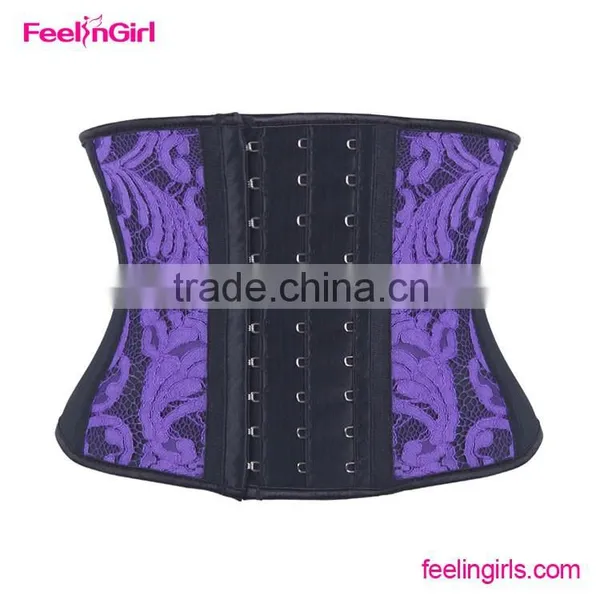 Hot Selling Lace Cover Steel Boned Waist Trainer Cincher photo-2