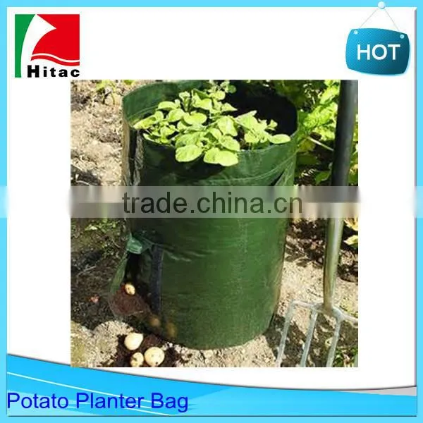 40L Green Potato Grow Bag Planter With Pockets,Round Garden Planter Bags photo-2