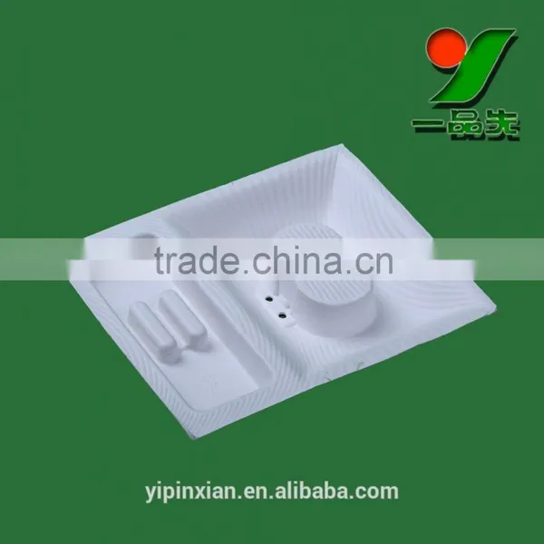 100% Biodegradable Eco-sugarcane Pulp Headset Packaging Tray , Electronics Molded Paper Pulp Packaging photo-6