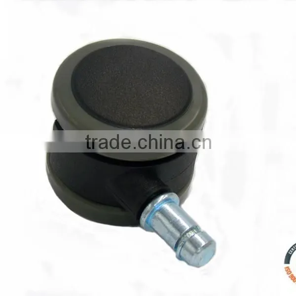China 2"grey Nylon PU Rubber Furniture Caster Wheels With Grip Ring Stem photo-4