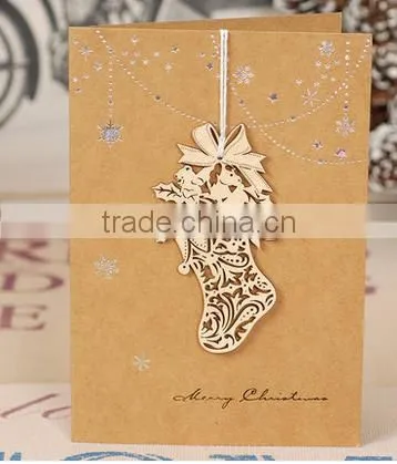 Snowshoes Handmade Exquisite Desing Pattern Chirstmas Card/greeting Card