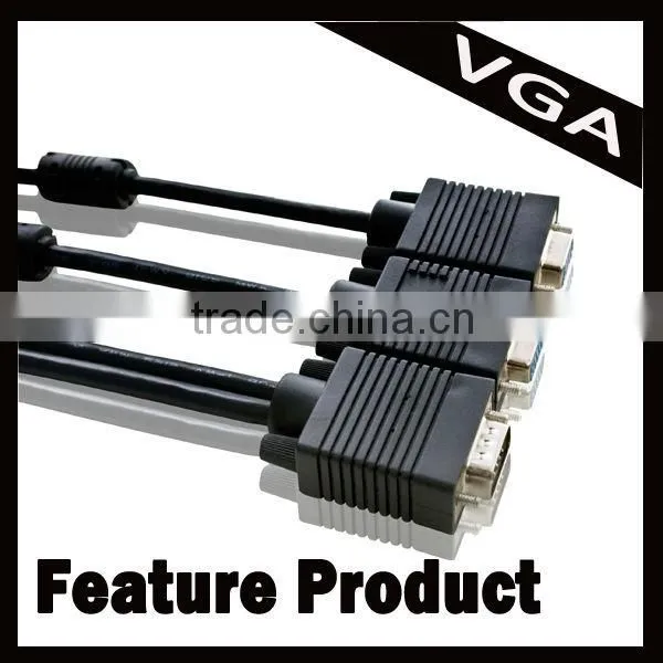 Slim Vga Cable 10M/30ft Gold-plated HD 15pin Thin VGA Cable Male to Female for Monitor