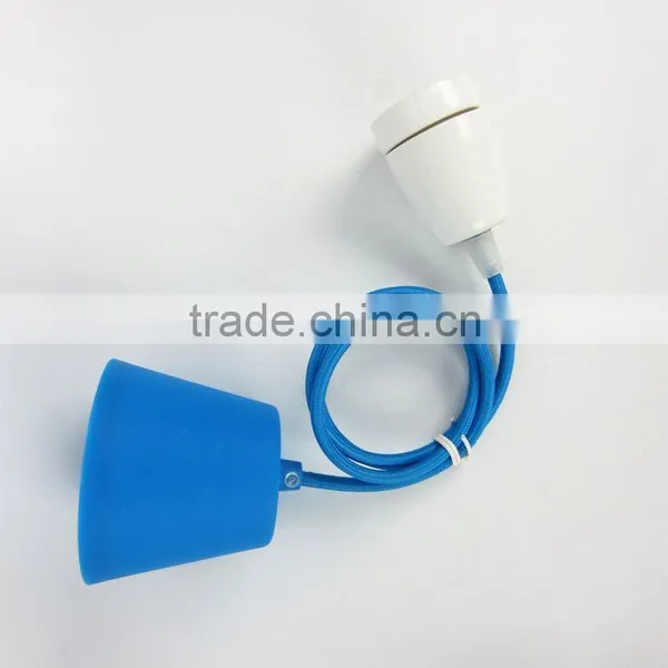 E26 Porcelain Hanging Lighting With Fabric Wire