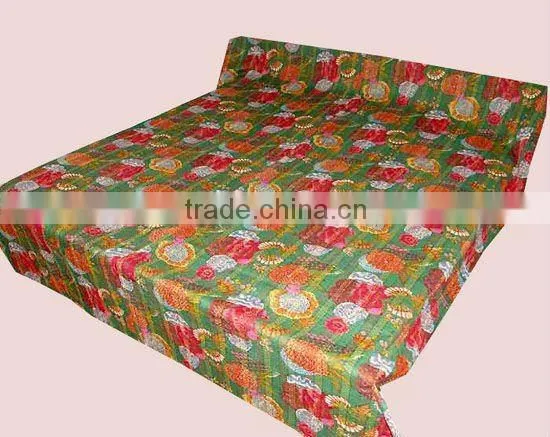 TRADITIONAL HANDMADE KANTHA WORK BEDSPREADS