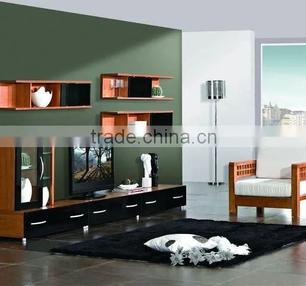 Modern Glass Wooden Wall Units