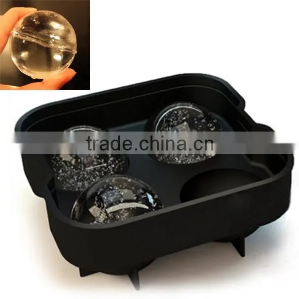 Arrival Silicone Spherical Round Ball DIY Ice Cube Tray Maker Mold Bar Kitchen photo-2