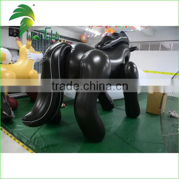 Hottest Large Funny PVC Standing Inflatable Cartoon Bounce Black Horse Toy photo-6