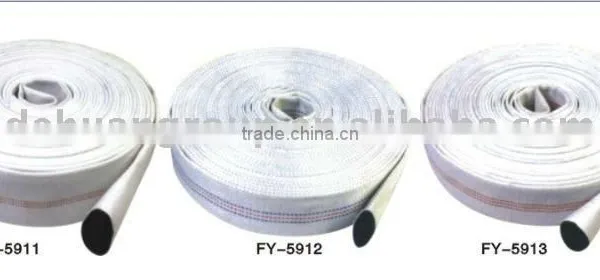 White Single-Jacket Fire Hose