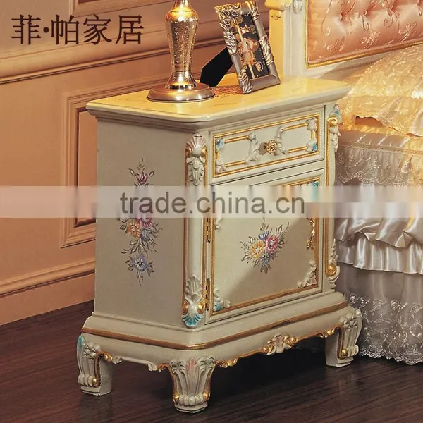 Italian Furniture Reproduction - Baroque Solid Wood Handcraft Bedstand-classic Bedroom Furniture photo-3