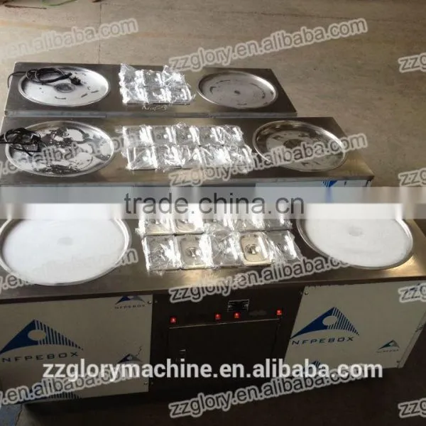 Multi-functional Commercial Flat Pan Fried Ice Cream Machine photo-3
