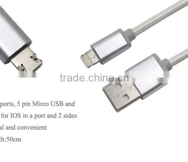50cm High Quality Mobile Phone Cables USB 2.0 to Micro USB Cable Charger and Sync Cable With Retail Box for Android/Apple photo-5