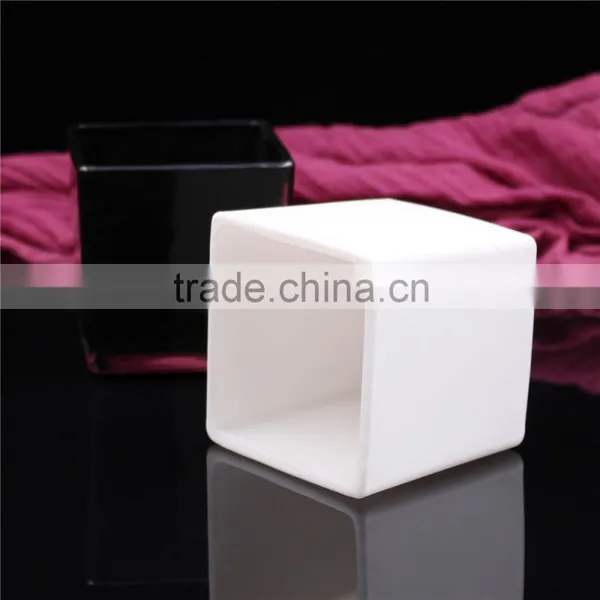 2016 Unique High Quality Square Glass Candle Holders With Bamboo Lid photo-2