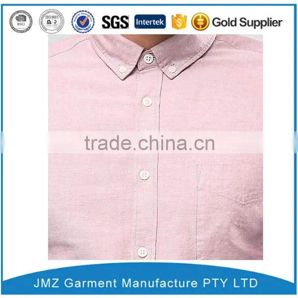 OEM Premium Oxford Shirt in Pink With Long Sleeves photo-3