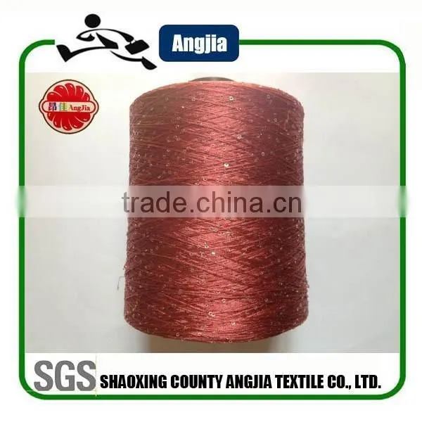2MM Golden Polyester Sequin Yarn / Paillette Yarn photo-5