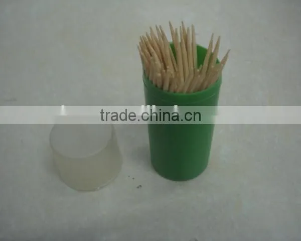 cheap plastic tube double point wooden and bamboo toothpick