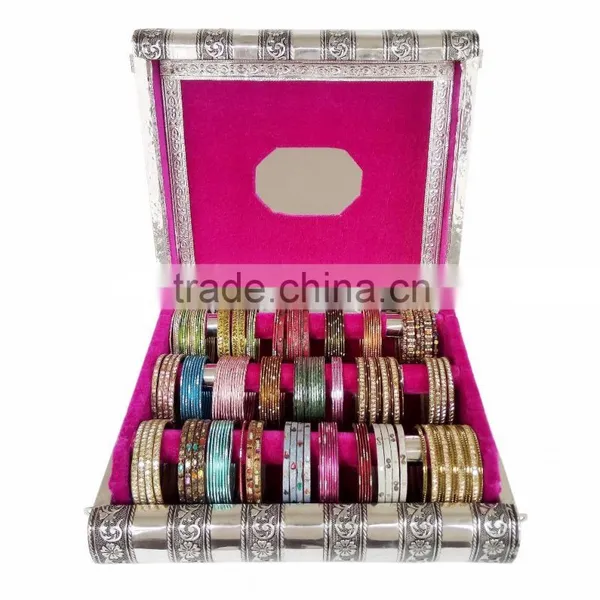 ANTIQUE LOOK PREMIUM WOODEN HANDMADE BANGLE BOX / BRACELET BOX