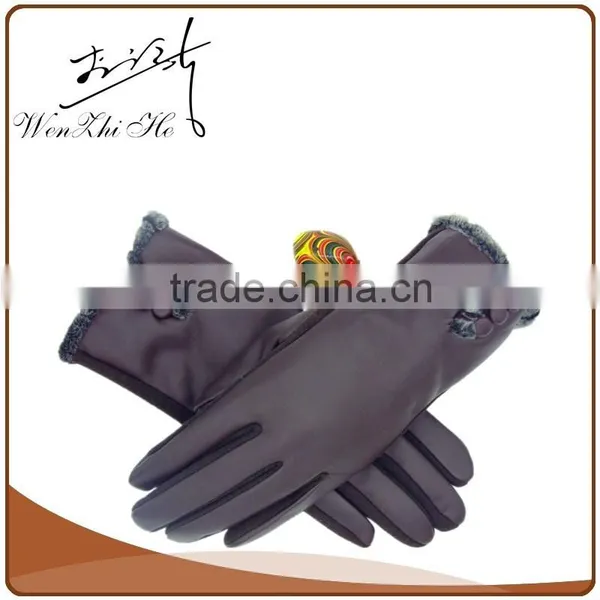 Cost Price Ladies Kidskin Japan Gloves With PU Leather photo-5
