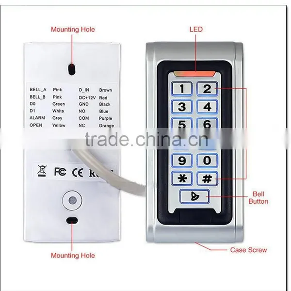 125khz or 13.56mhz IP68 Waterproof Metal Case Standalone Reader Access Control Rfid With High Quality photo-5