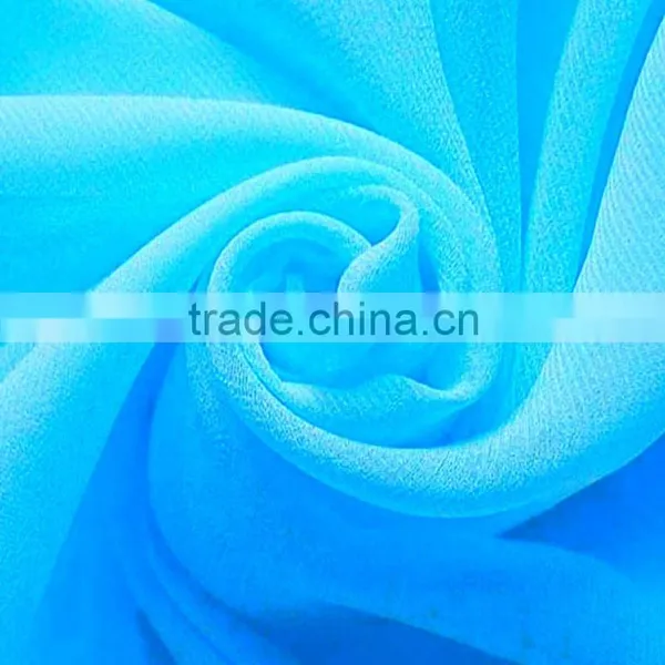 Soft Thin Polyester 75D Crepe Chiffon Fabric