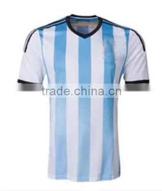 Wholesale Argentina Men Short Sleeve Football Team Wear Training Wear Polo Shirt