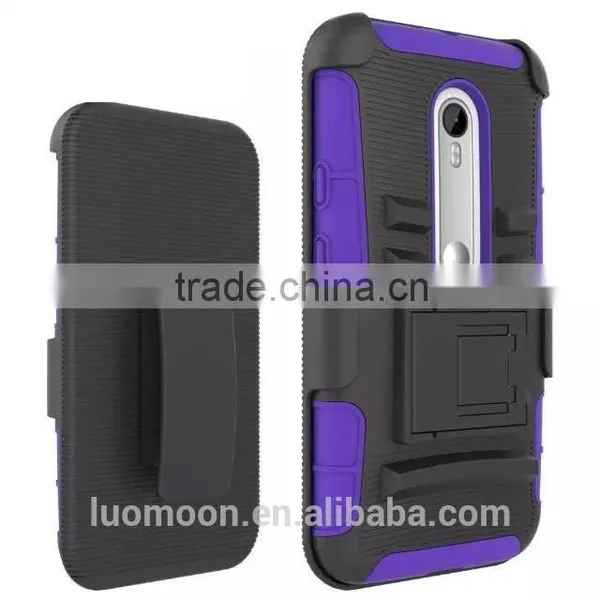 Belt Chip Armed Phone Case Cover Back for Moto G3 photo-2
