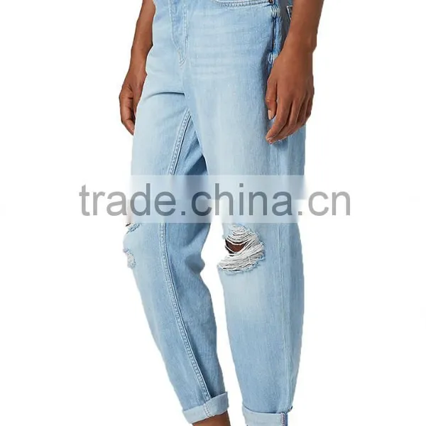 Blue Distressed Holes Denim Pants With Straight Leg Girls Sex Leg Jean Pant Dubai Girl Photo photo-3