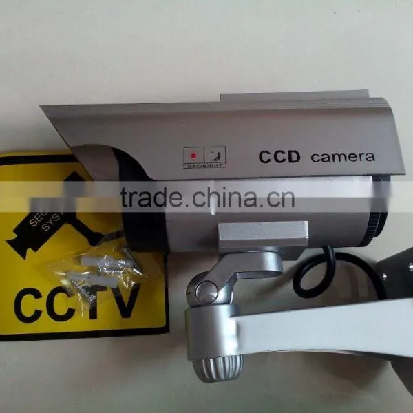 Solar Powered Waterproof LED Flashing Dummy Camera