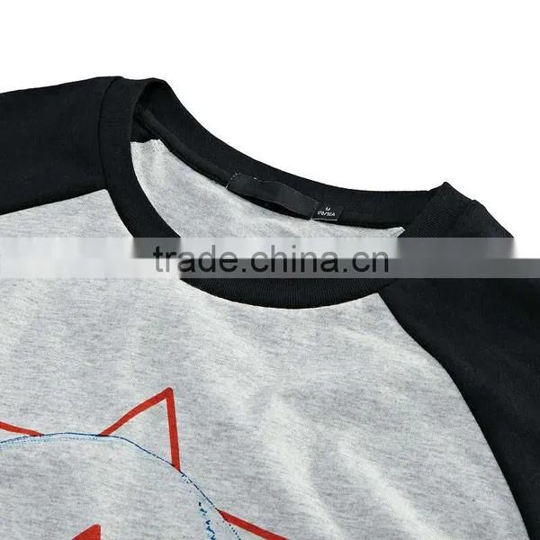 Mens 100% Cotton Long Sleeve T Shirt With Custom Soft Chest Print photo-2