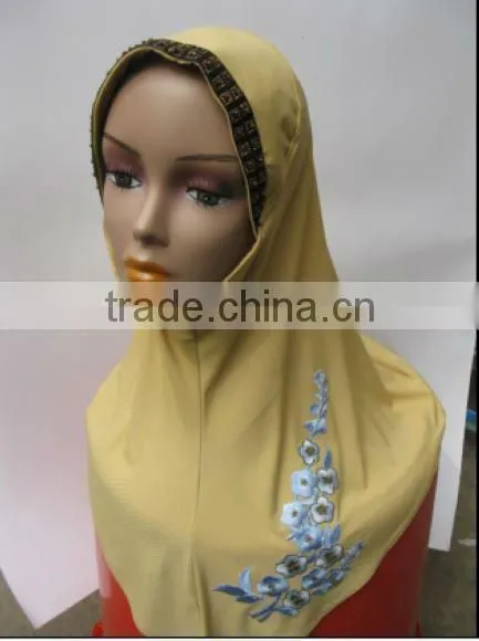 OEM- Malaysia Scarf Arab Hijab Muslim Scarves Embroidered TA002#