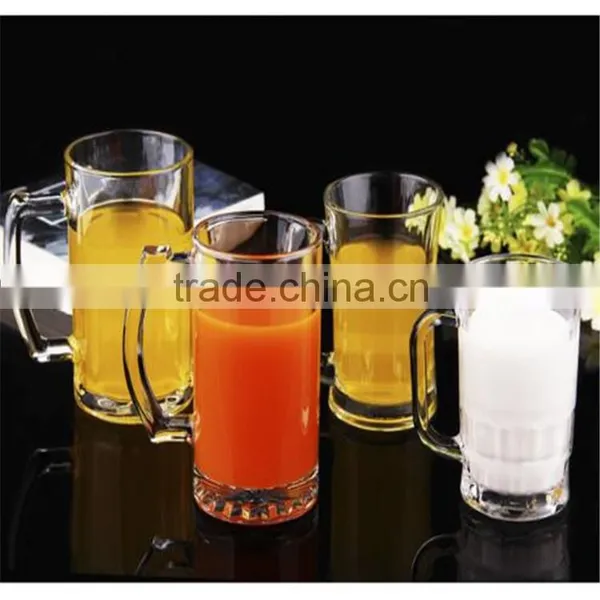 Promotional Custom Design Tall Glass Beverage/Glass Beer Mug With Handle photo-5