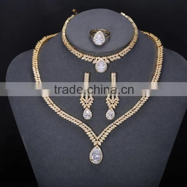 Fashion Gold Plated Jewelry Set From Dubai,brass Jewelry Set Latest photo-5